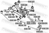 Febest HAB-240 Bushing, Rear Upper Control Arm