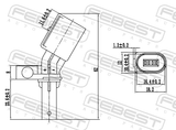 Febest 23606-009 ABS Sensor Rear Right