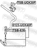 Febest 0123-UCK40F Front Stabilizer Link / Sway Bar Link