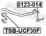 Febest TSB-UCF30F Front Stabilizer Bar Bush D26.5