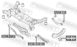 Febest KAB-038 Bushing Left, Rear Trailing Arm