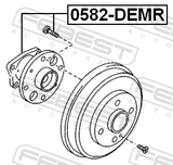 Febest 0582-DEMR Rear Wheel Hub