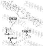 Febest KAB-042 Bushing, Rear Trailing Arm