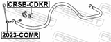 Febest CRSB-CDKR Rear Stabilizer Bar Bush D16