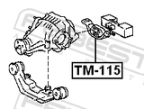 Febest TM-115 Rear Differential Mount