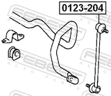 Febest 0123-204 Front Stabilizer Link / Sway Bar Link