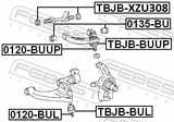 Febest 0120-BUL Ball Joint Front Lower Arm