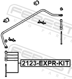 Febest 2123-EXPR-KIT Rear Stabilizer Link / Sway Bar Link