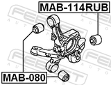 Febest MAB-114RUB Rear Knuckle Bushing