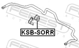 Febest KSB-SORR Rear Stabilizer Bar Bush D19