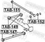 Febest TAB-147 Bushing, Rear Lower Trailing Arm