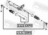 Febest 2122-EXPII Steering Tie Rod