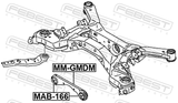Febest MAB-166 Differential Mount Bushing