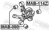 Febest MAB-114Z Rear Knuckle Bushing