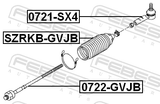 Febest SZRKB-GVJB Steering Gear Boot