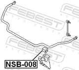Febest NSB-008 Front Stabilizer Bar Bush D27