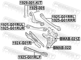 Febest 1925-G01RRR Rear Right Transverse Link