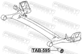 Febest TAB-595 Rear Crossmember Bushing