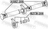 Febest BZCB-209 Drive Shaft Bearing (Repair Kit)