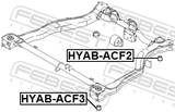 Febest HYAB-ACF3 Subframe Bushing
