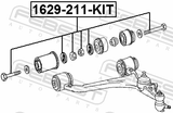 Febest 1629-211-KIT Repair Kit, Camber Adjusting Eccentric Bolt