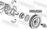 Febest HDS-K24A Crankshaft Pulley K24A