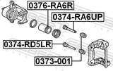 Febest 0376-RA6R Rear Caliper Piston D38