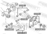 Febest VWAB-039 Rear Knuckle Bushing