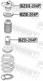 Febest BZD-204F Front Shock Absorber Jounce Bumper