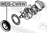 Febest MDS-CW6W Crankshaft Pulley
