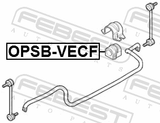Febest OPSB-VECF Front Stabilizer Bar Bush D20
