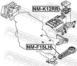 Febest NM-F15LH Left Engine Mount