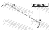 Febest HYSB-M0R Rear Stabilizer Bar Bush 12.3