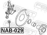 Febest NAB-029 Rear Knuckle Lower Bushing