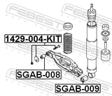 Febest 1429-004-KIT Repair Kit, Camber Adjusting Eccentric Bolt