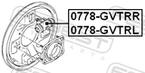 Febest 0778-GVTRL Rear Left Wheel Brake Cylinder
