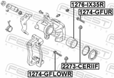 Febest 1276-IX35R Rear Caliper Piston D33.9