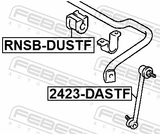 Febest RNSB-DUSTF Front Stabilizer Bar Bush