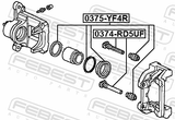 Febest 0375-YF4R Rear Brake Caliper Repair Kit (Set For One Side)