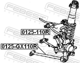 Febest 0125-110R Rear Transverse Link With Ball Joint