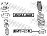 Febest BMSI-E34L Rear Spring Lower Seat