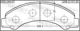 Febest 0201-W41F Pad Kit, Disc Brake, Front