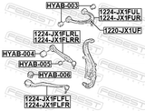 Febest HYAB-004 Bushing, Front Lower Control Arm