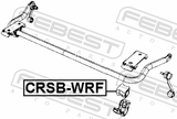 Febest CRSB-WRF Front Stabilizer Bar Bush D30