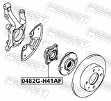 Febest 0482G-H41AF Front Wheel Hub