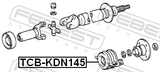 Febest TCB-KDN145 Drive Shaft Bearing