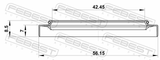 Febest 95GDY-44560709X Half Shaft Oil Seal 42.45X56.15X7X8.5