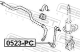 Febest 0523-PC Front Stabilizer Link / Sway Bar Link