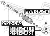 Febest 2122-CA2 Steering Tie Rod