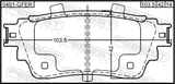 Febest 0401-GFER Pad Kit, Disc Brake, Rear (With Anti Squeal Shim)